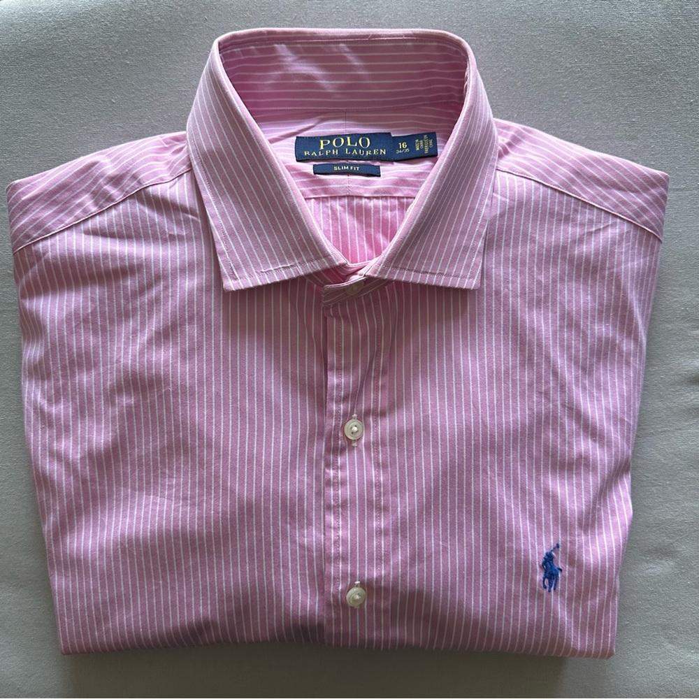 *Bundle* 4 Men's Classic Polo by Ralph Lauren long sleeved dress shirts - Picture 2 of 5